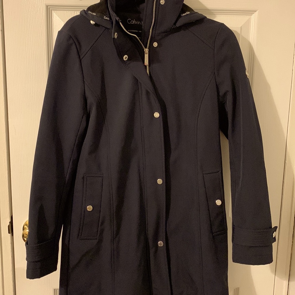 Dark blueish black Calvin Klein coat